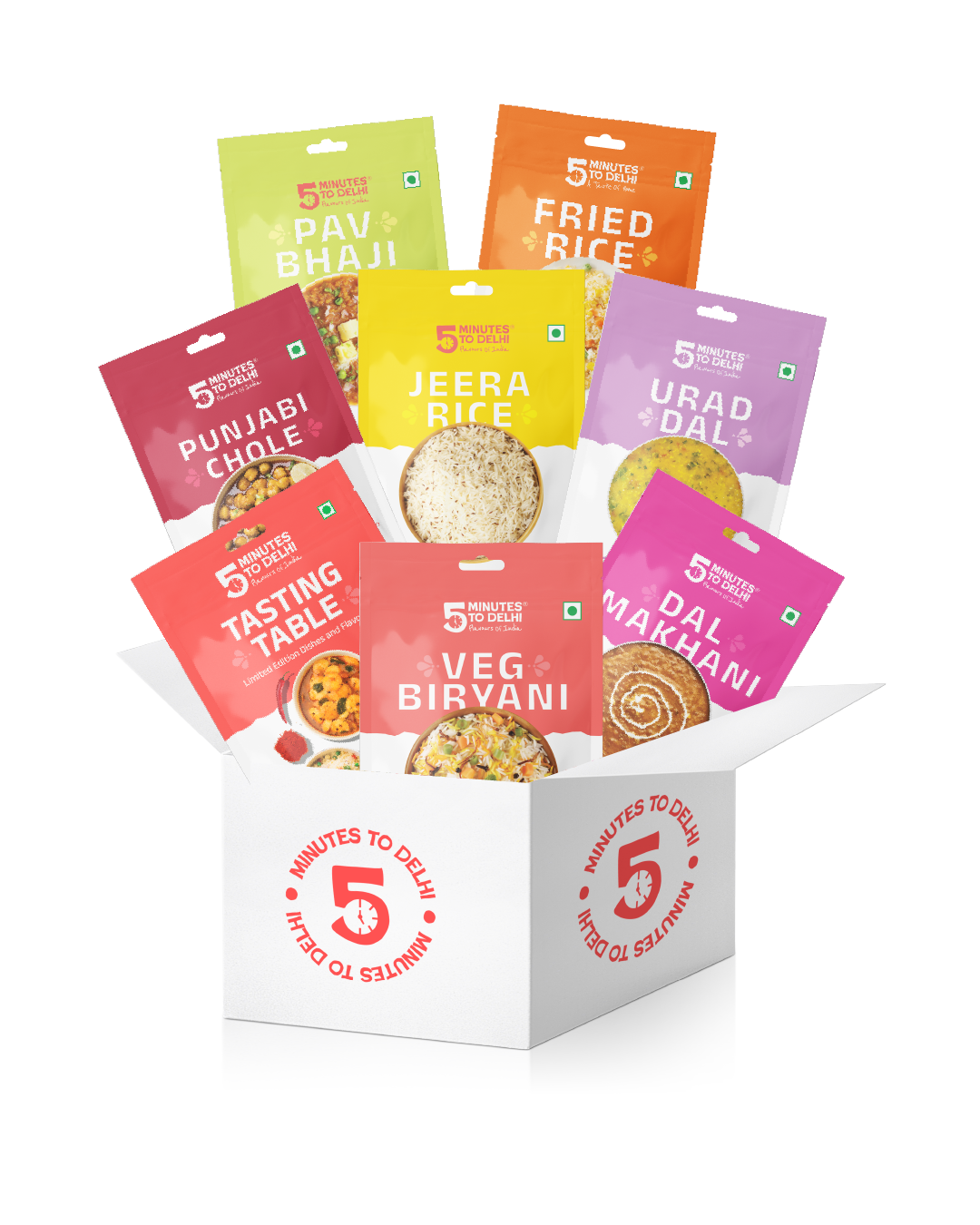 Traditional Indian Dishes (Vegan) - 8 Dishes Variety Pack