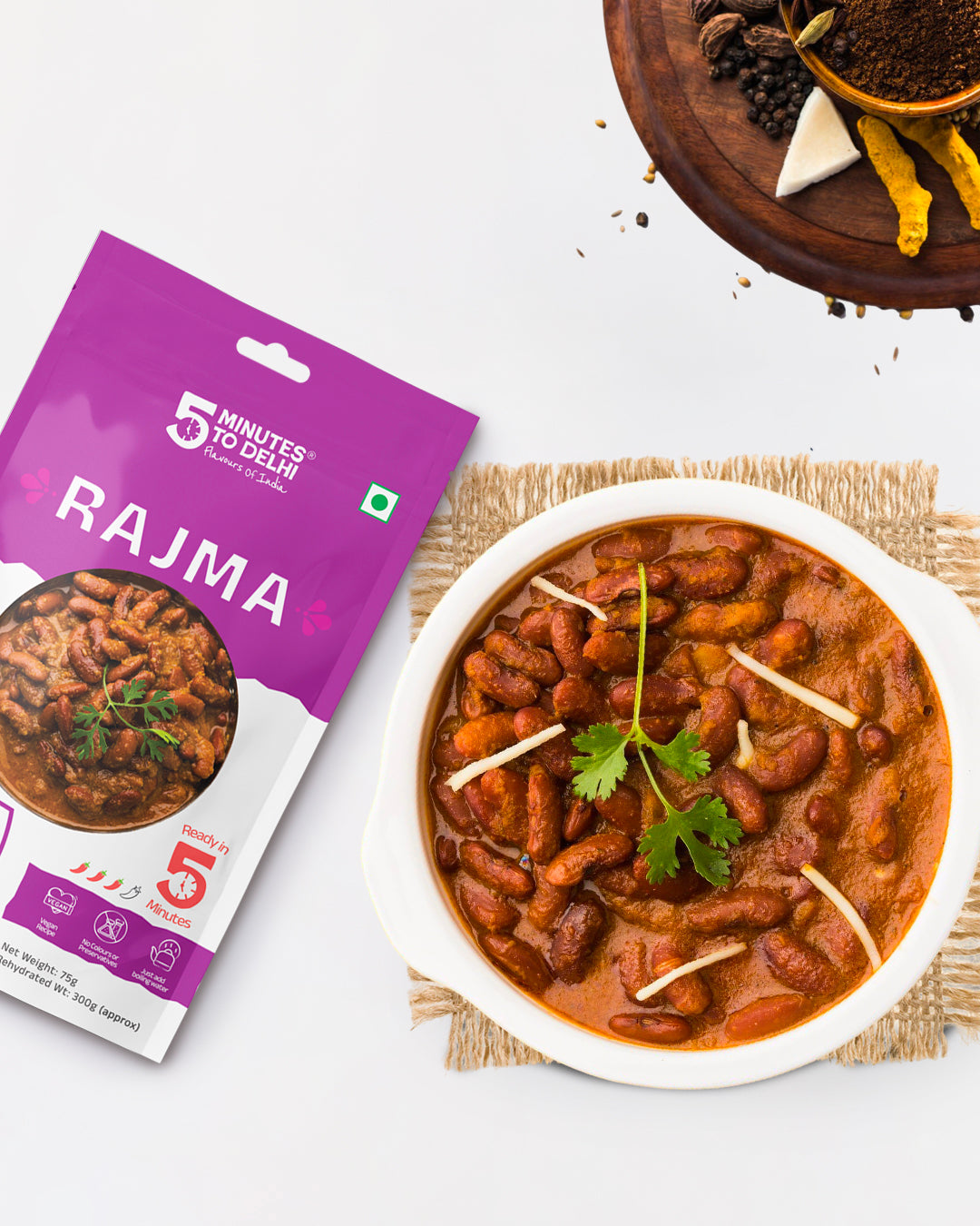 Rajma Curry (Vegan) Instant Meal Kit | Ready to Eat in Minutes