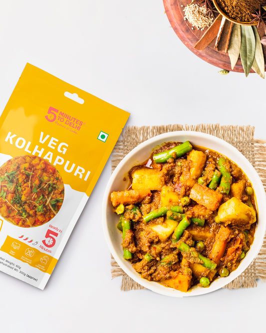 Vegetable Kolhapuri (Vegan) Instant Meal | Ready to Eat in Minutes