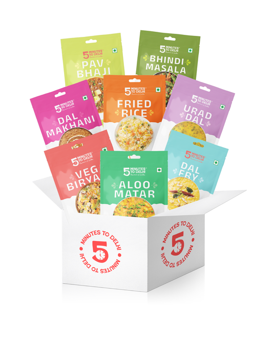 Traditional Indian Dishes (Vegan) - 8 Dishes Variety Pack