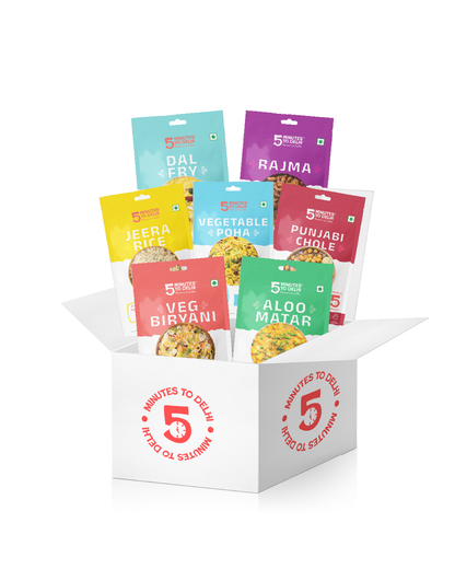Traditional Indian Dishes (Vegan) - 7 Dishes Variety Pack