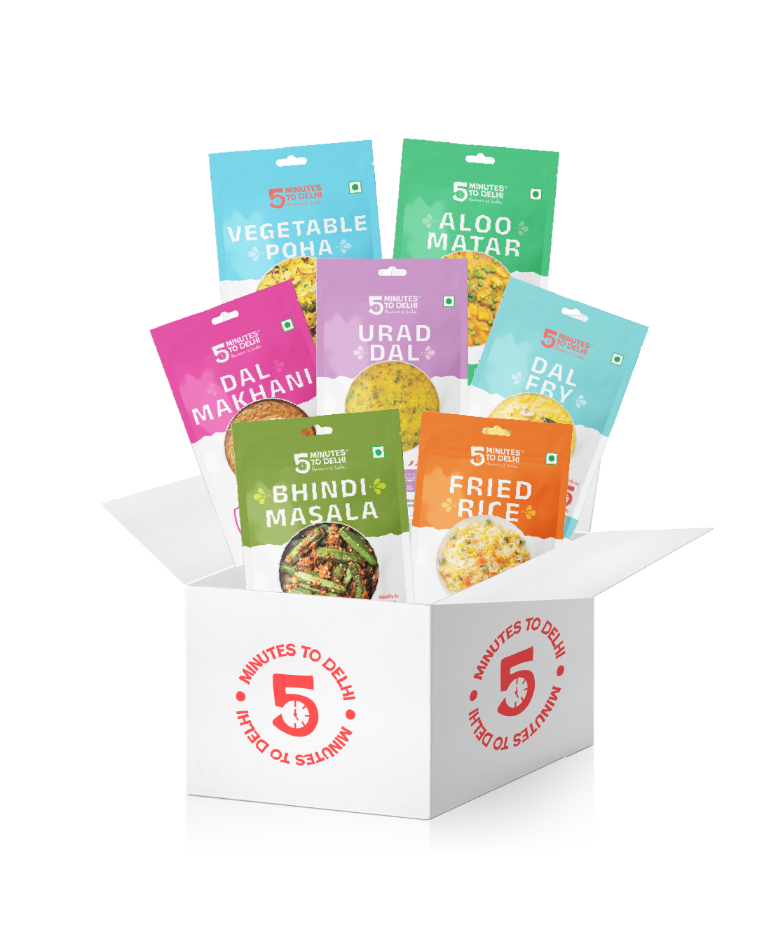 Traditional Indian Dishes (Vegan) - 7 Dishes Variety Pack