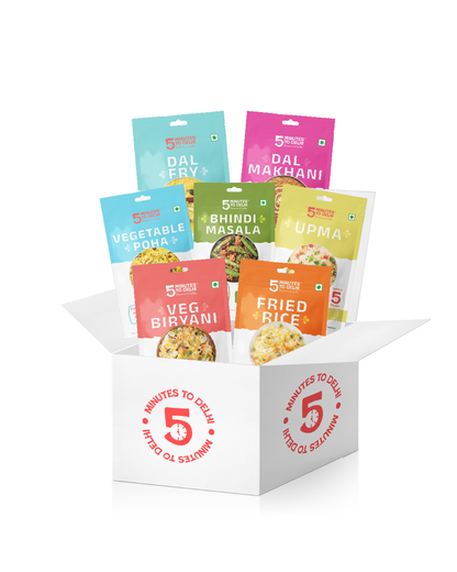Traditional Indian Dishes (Vegan) - 7 Dishes Variety Pack