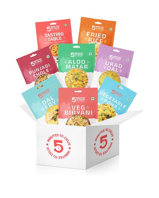 Traditional Indian Dishes (Vegan) - 8 Dishes Variety Pack