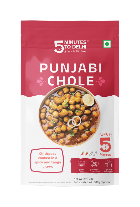 Authentic Vegan Punjabi Chole Instant Indian Meal - Delicious Indian Cuisine, Ready-to-Eat in Minutes