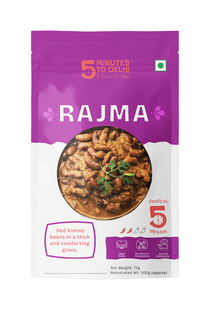 Experience the Authentic Vegan Rajma Instant Indian Meal - Delight in Exquisite Indian Cuisine, Ready-to-Eat in Just Minutes