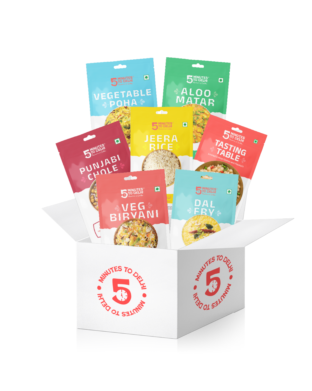 Traditional Indian Dishes (Vegan) - 7 Dishes Variety Pack