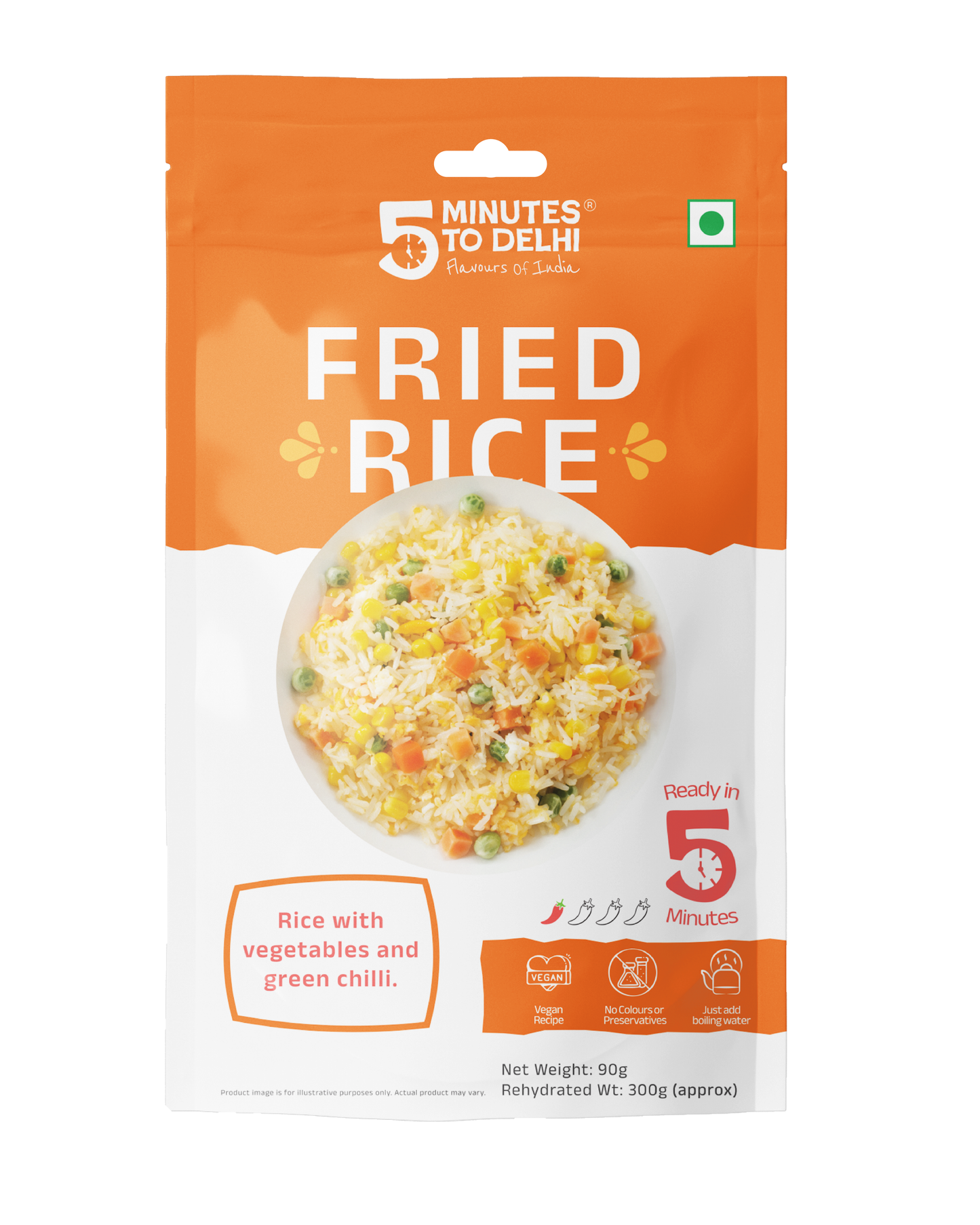 Fried Rice (Vegan) Instant Meal | Ready to Eat in Minutes