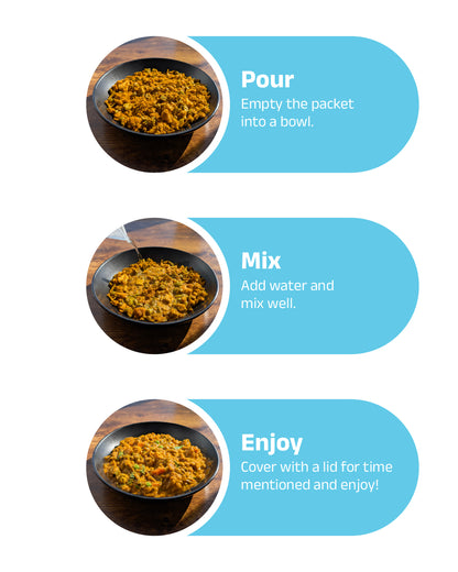 Vegetable Poha (Vegan) Instant Meal | Ready to Eat in Minutes