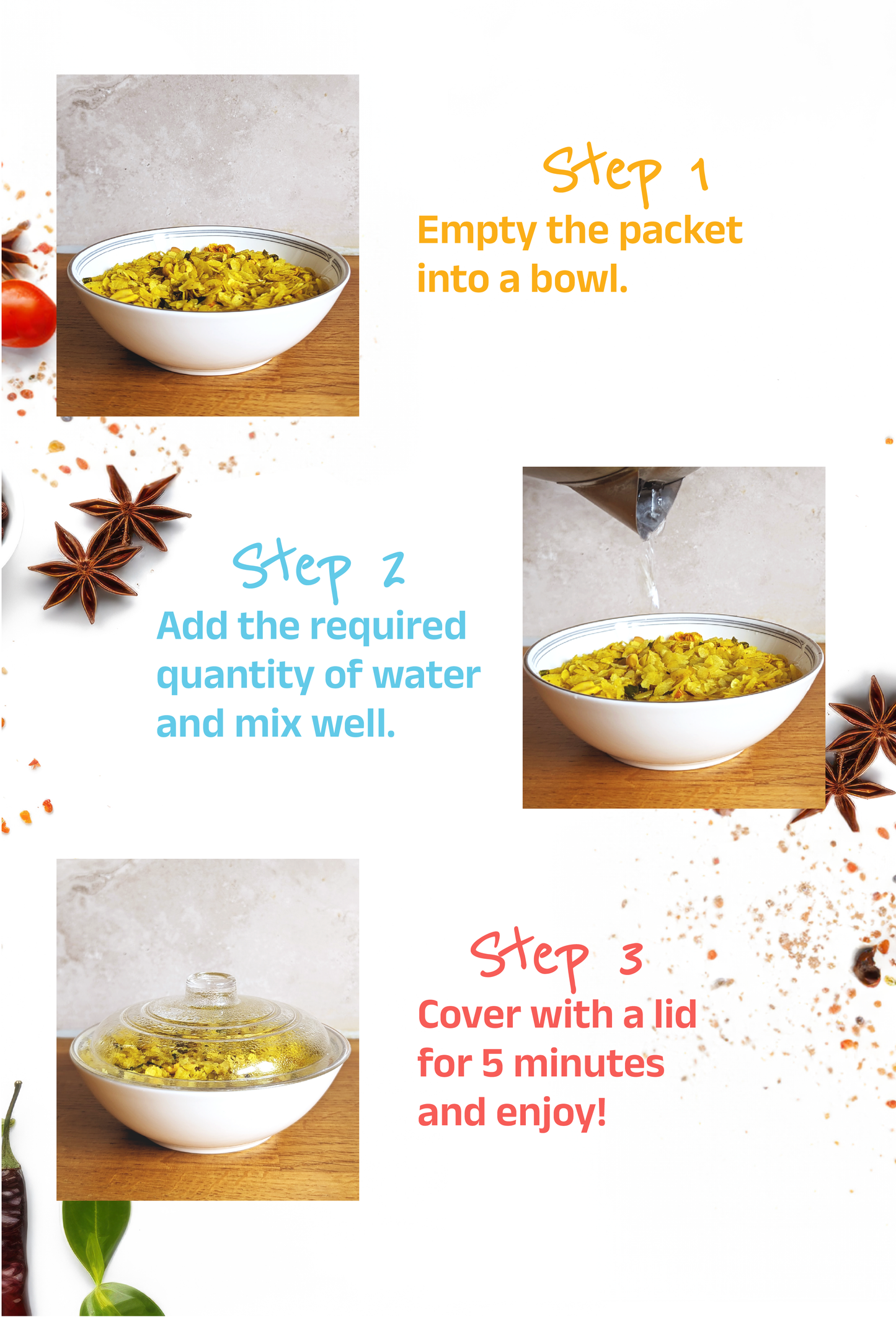 Veg Poha Meal | Ready to Eat in 5 minutes | Serving Size : 200g