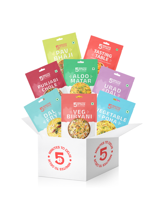 Traditional Indian Dishes (Vegan) - 8 Dishes Variety Pack