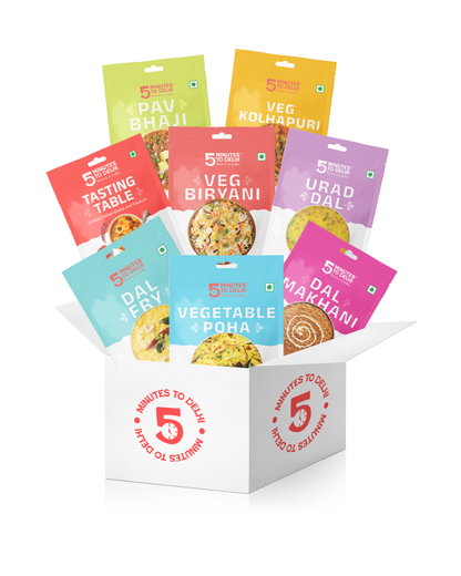 Traditional Indian Dishes (Vegan) - 8 Dishes Variety Pack