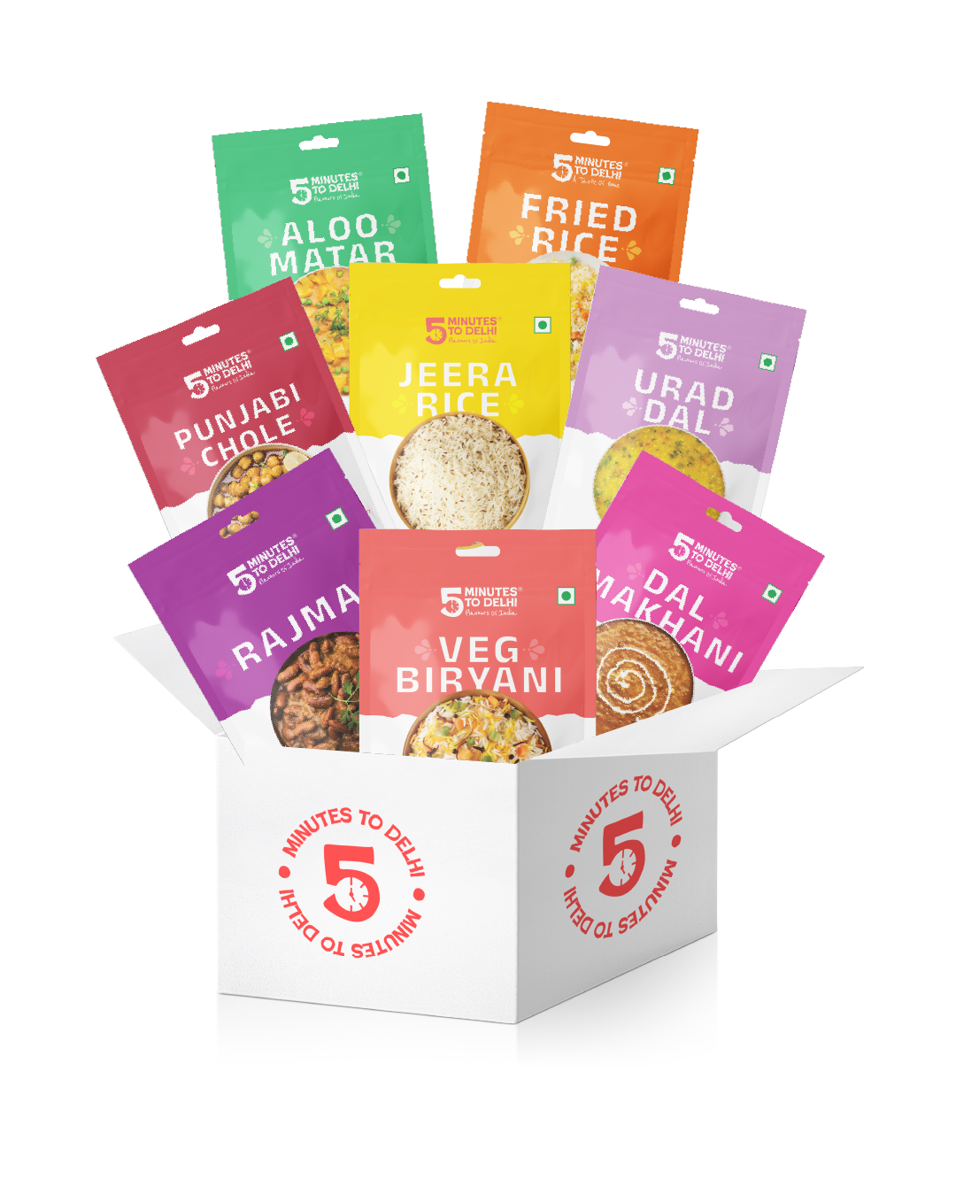 Traditional Indian Dishes (Vegan) - 8 Dishes Variety Pack