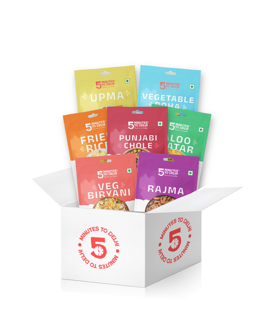 Traditional Indian Dishes (Vegan) - 7 Dishes Variety Pack